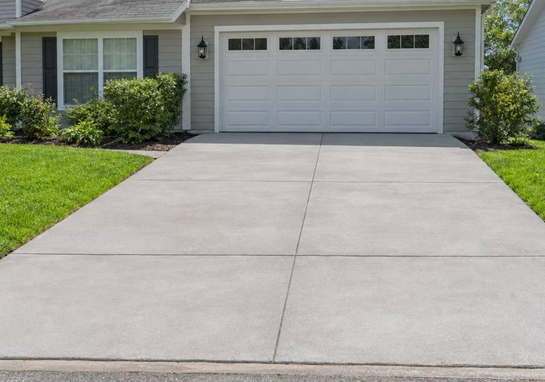 Level concrete slab after leveling